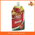 colorful stand up food grade juice plastic bag for BBQ sauce 100ml 200ml